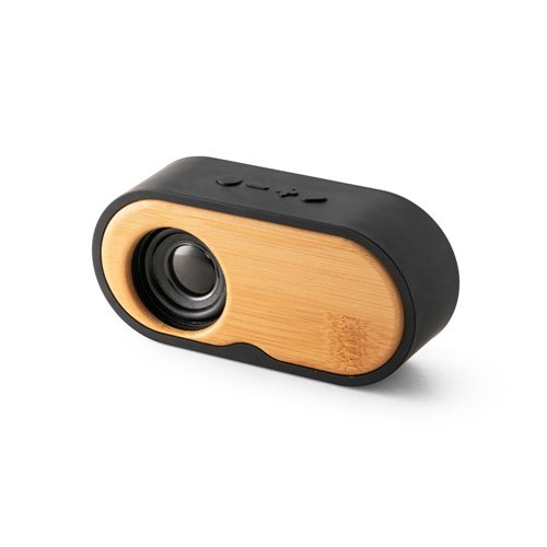 TILLY: Coluna de som portátil 3W em bambu e ABS reciclado com 5h autonomia