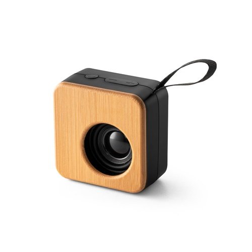 MAYER Coluna de Som Portátil 3W em Bambu e ABS Reciclado com Rádio FM
