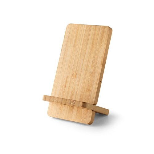 LANGE Suporte para Smartphone com Carregador Wireless Rápido em Bambu