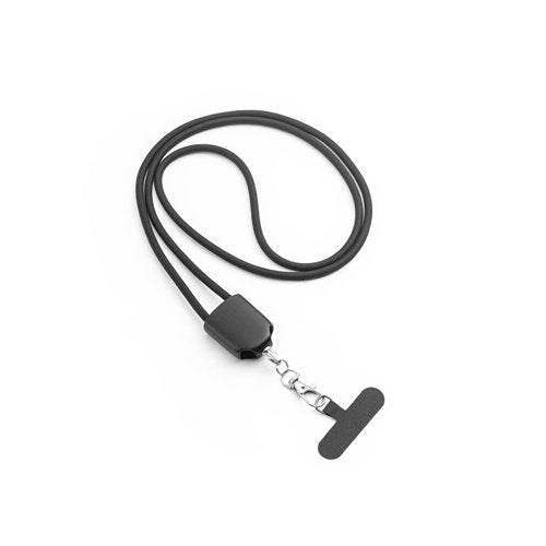 ZEWAIL lanyard com suporte para smartphone, cabo USB-C e adaptadores em materiais reciclados