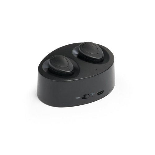Auriculares Sem Fios CHARGAFF em ABS com Base de Carregamento