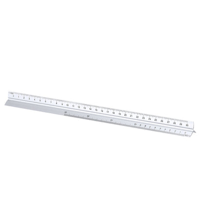 Escalímetro Triangular em Alumínio 30cm com 5 Escalas