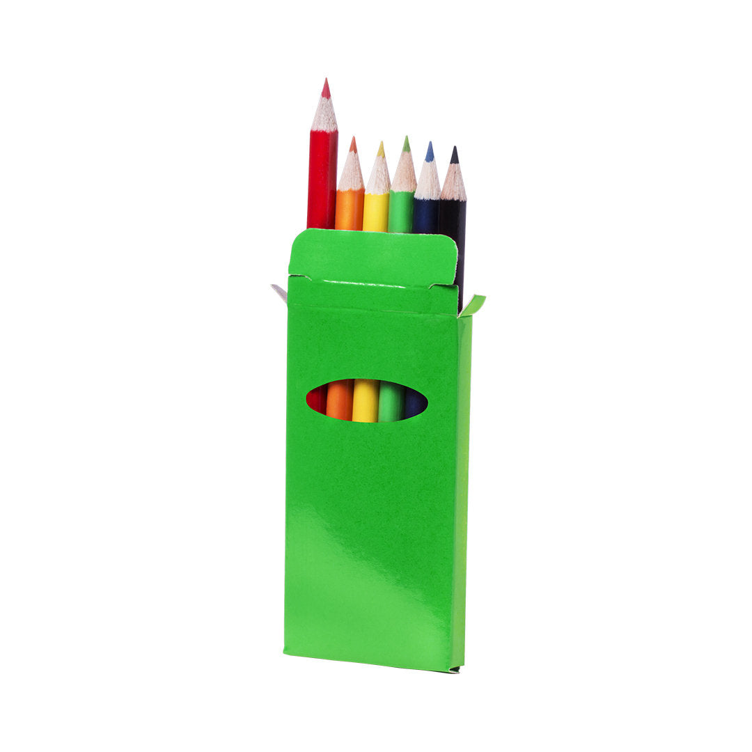 Conjunto de 6 Lápis Coloridos com Acabamento Brilhante