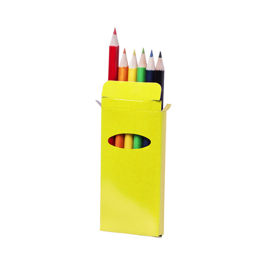 Conjunto de 6 Lápis Coloridos com Acabamento Brilhante