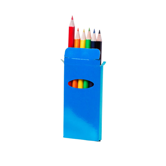 Conjunto de 6 Lápis Coloridos com Acabamento Brilhante