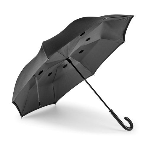 ANGELA Guarda-chuva reversível em pongee 190T com estrutura patenteada