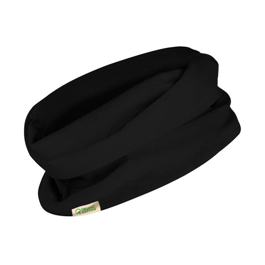 Cachecol em Algodão Orgânico Preto