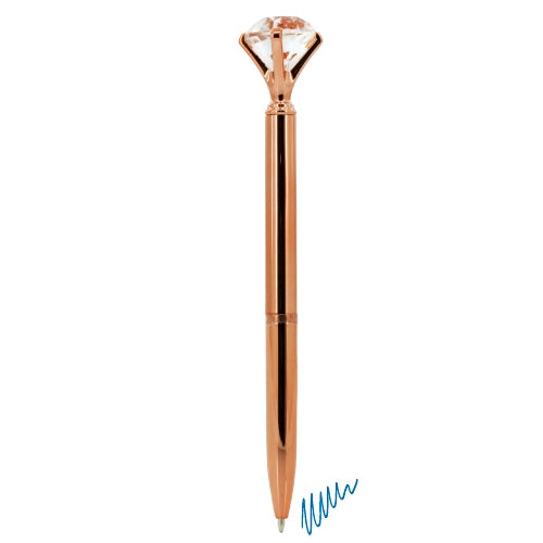 Esferográfica Imitação Metal com Diamante