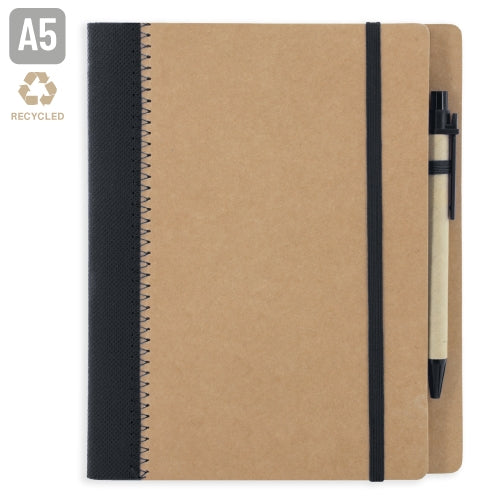 Caderno A5 Cartão Reciclado com Caneta