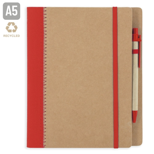 Caderno A5 Cartão Reciclado com Caneta