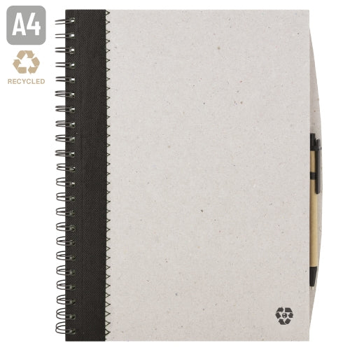 Caderno A4 Cartão Reciclado com Caneta