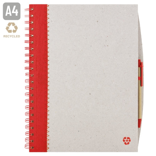 Caderno A4 Cartão Reciclado com Caneta