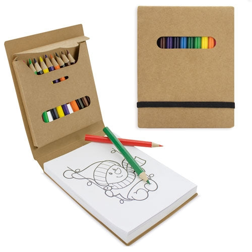 Bloco de Colorir com 12 Lápis