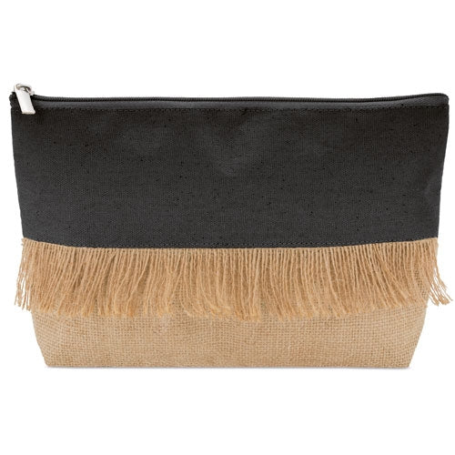 Necessaire ECO Altea em Canvas e Juta Preto