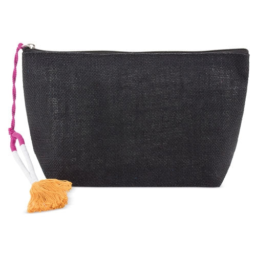 Necessaire Juta Laminada com Adorno