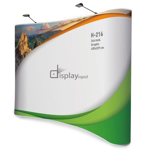 Pop Up Imán 4x3 Curvado com Iluminação