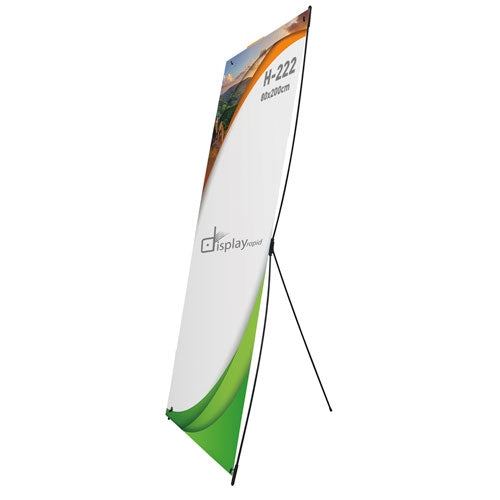 X Banner 80x200 cm em Aço e Fibra