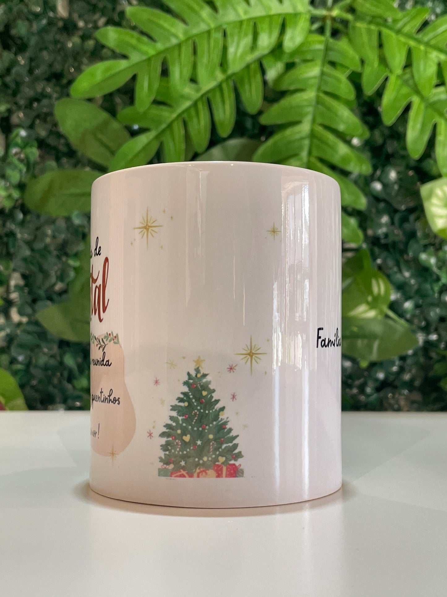 Caneca Receita de Natal Personalizável c/ Nome da Família | Presente Original