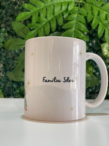 Caneca Receita de Natal Personalizável c/ Nome da Família | Presente Original