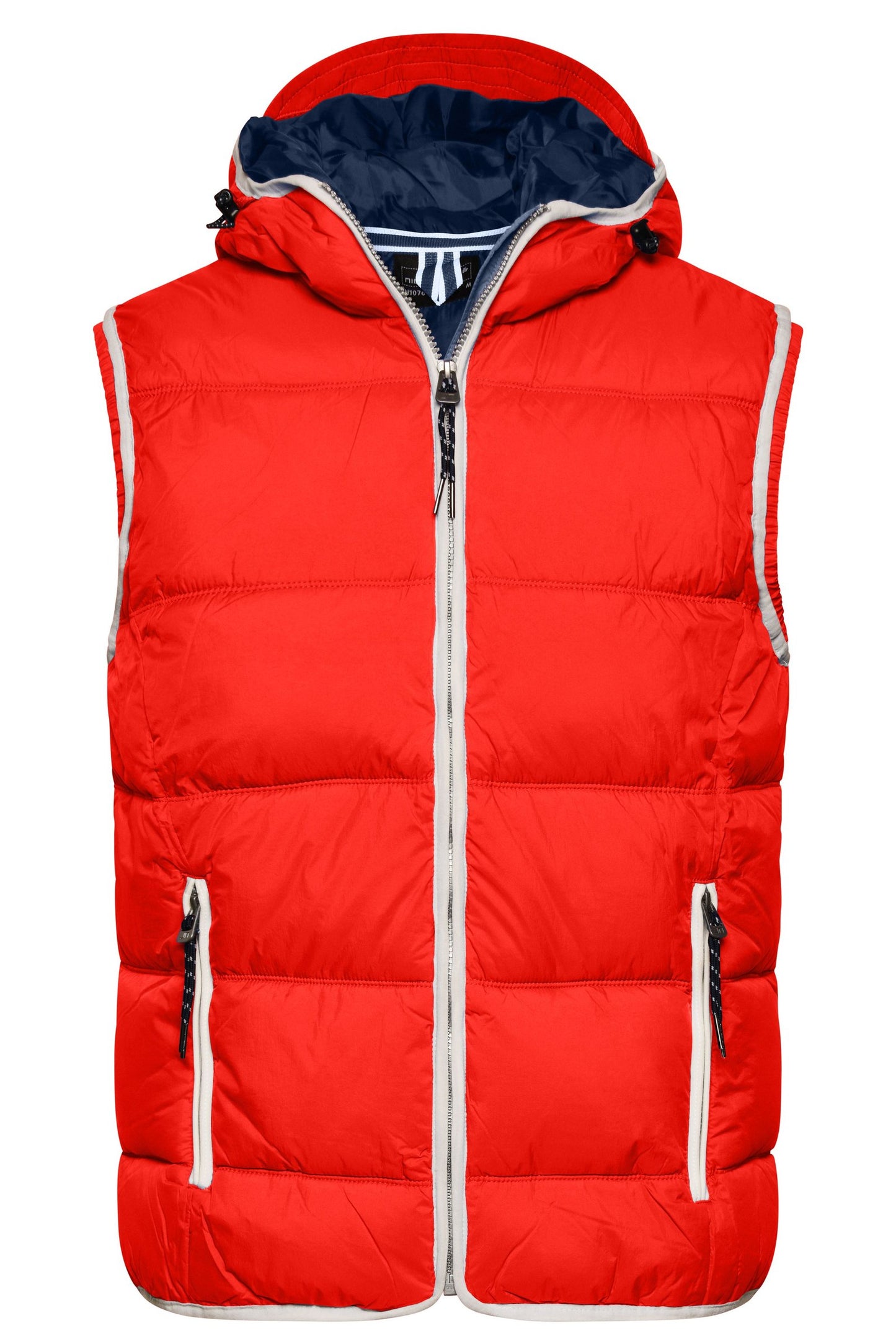 Colete Masculino Acolchoado com Capuz Estilo Náutico