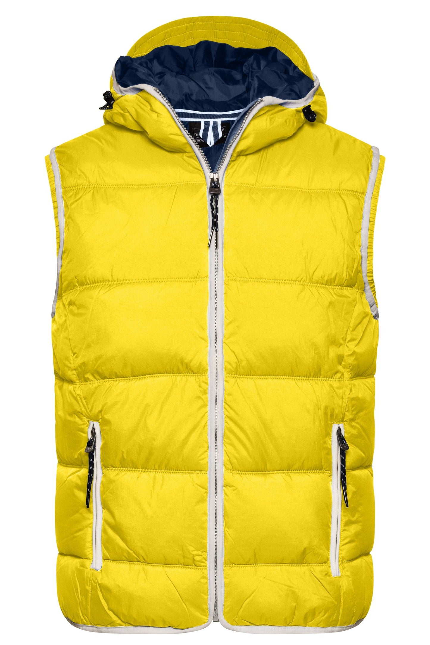Colete Masculino Acolchoado com Capuz Estilo Náutico