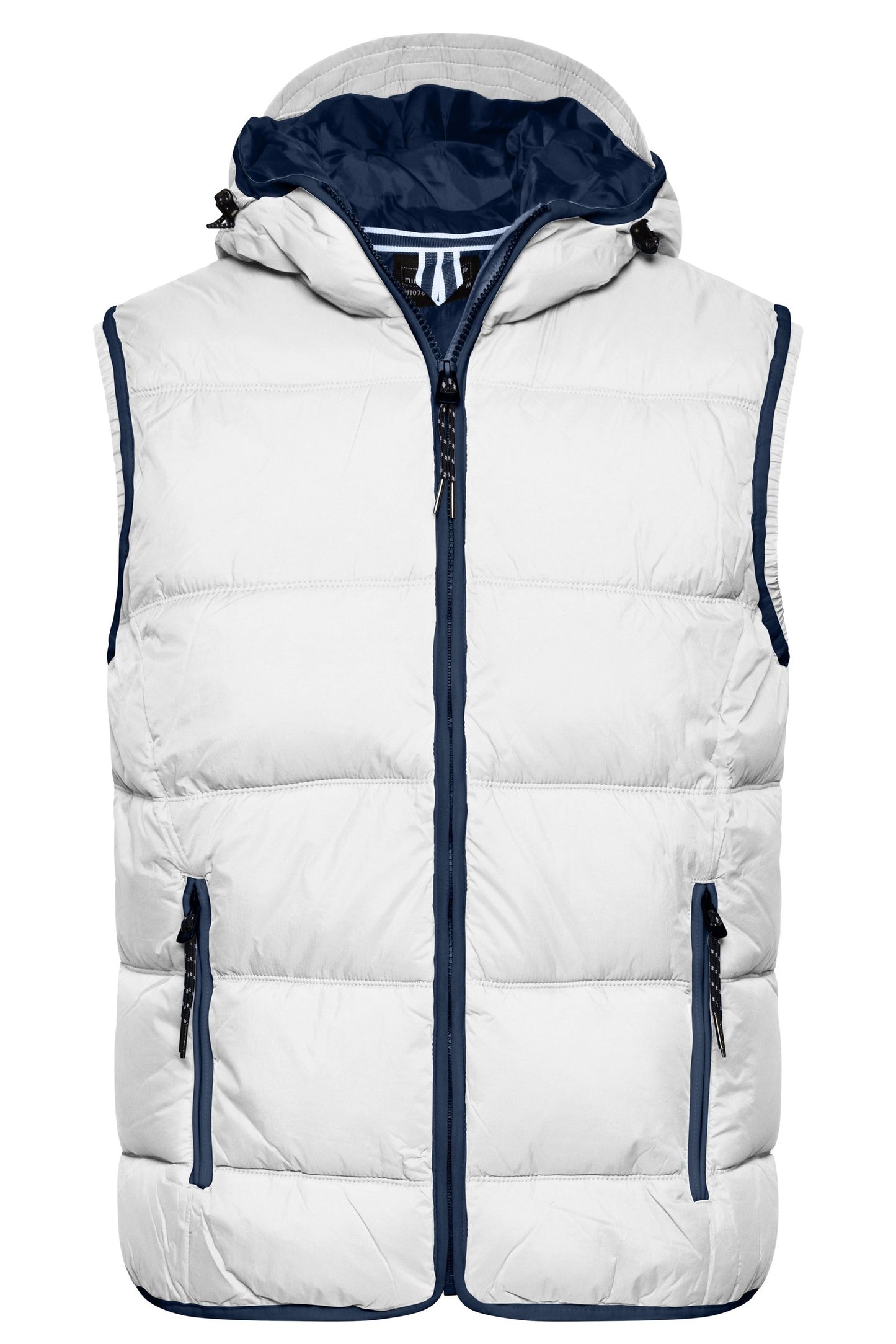 Colete Masculino Acolchoado com Capuz Estilo Náutico
