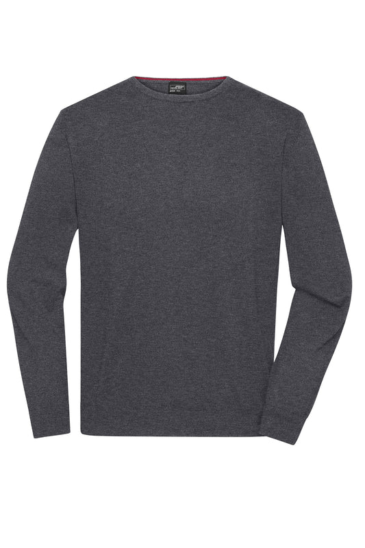 Pullover Homem Algodão Clássico Redondo