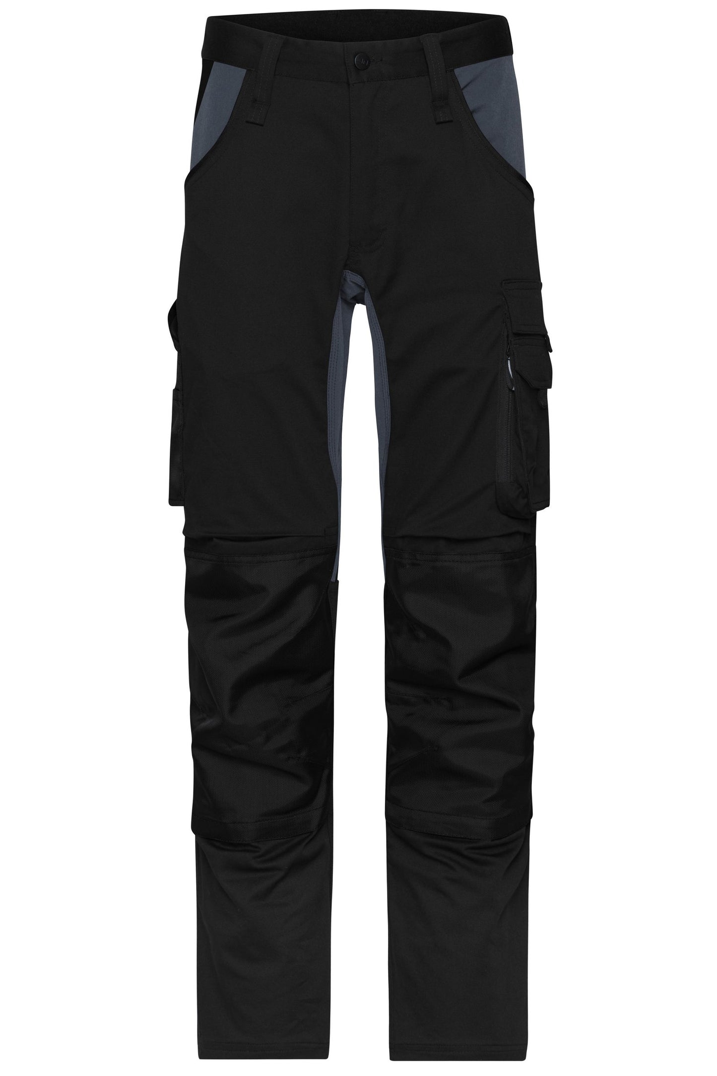 Calças de Trabalho Slim Stretch com Detalhes Funcionais