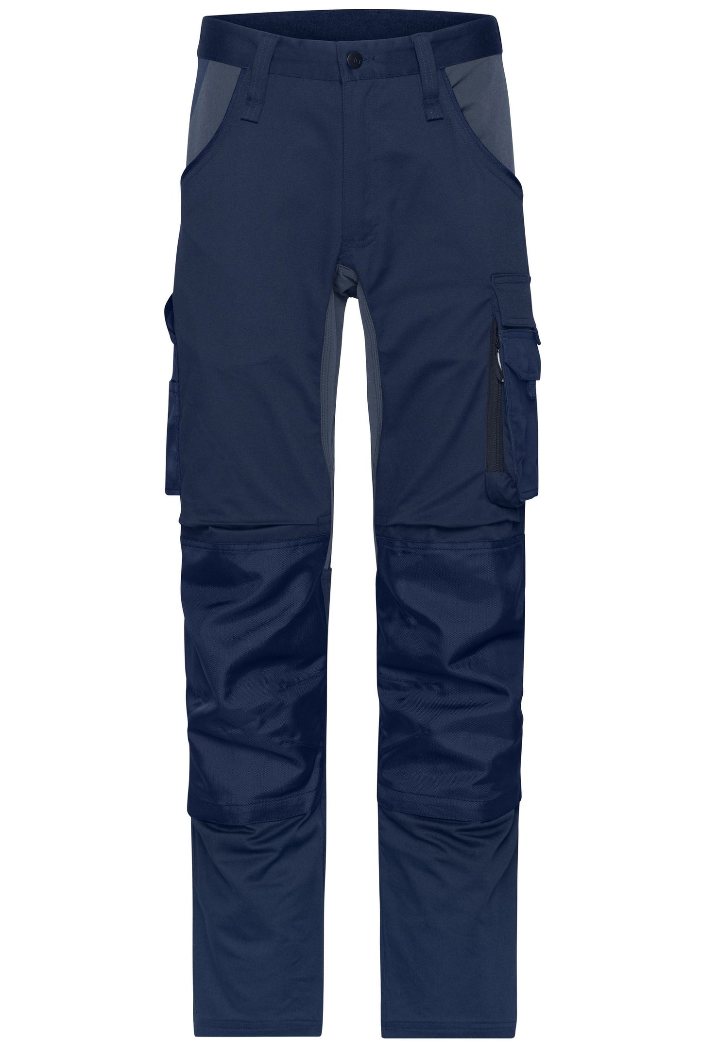 Calças de Trabalho Slim Stretch com Detalhes Funcionais