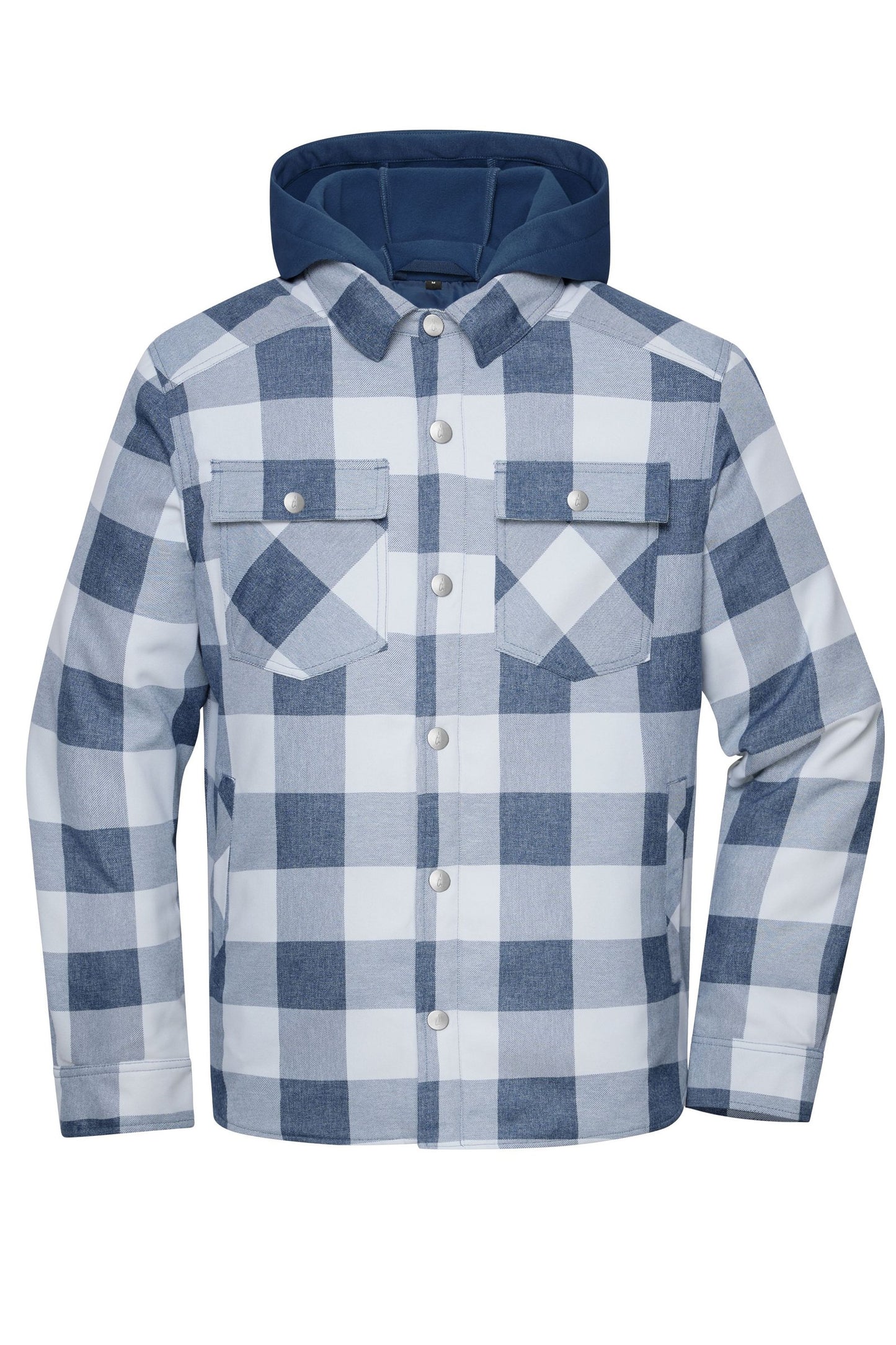Casaco Camisa Xadrez Acolchoado com Capuz