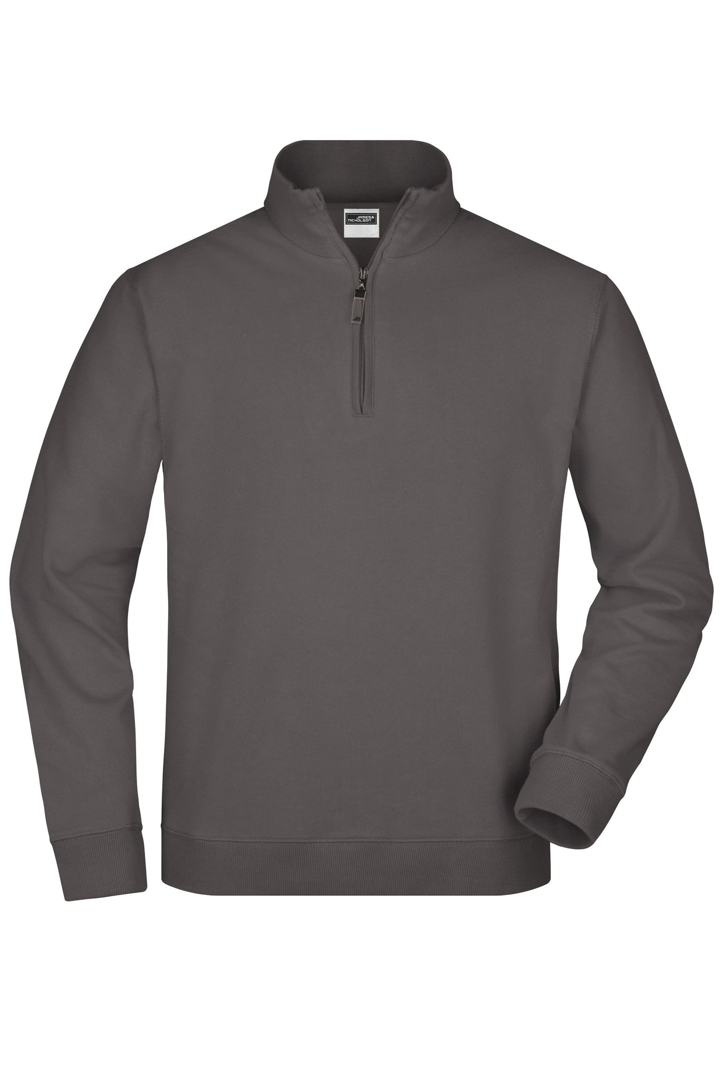 Sweatshirt com Gola Alta e Zíper Curto
