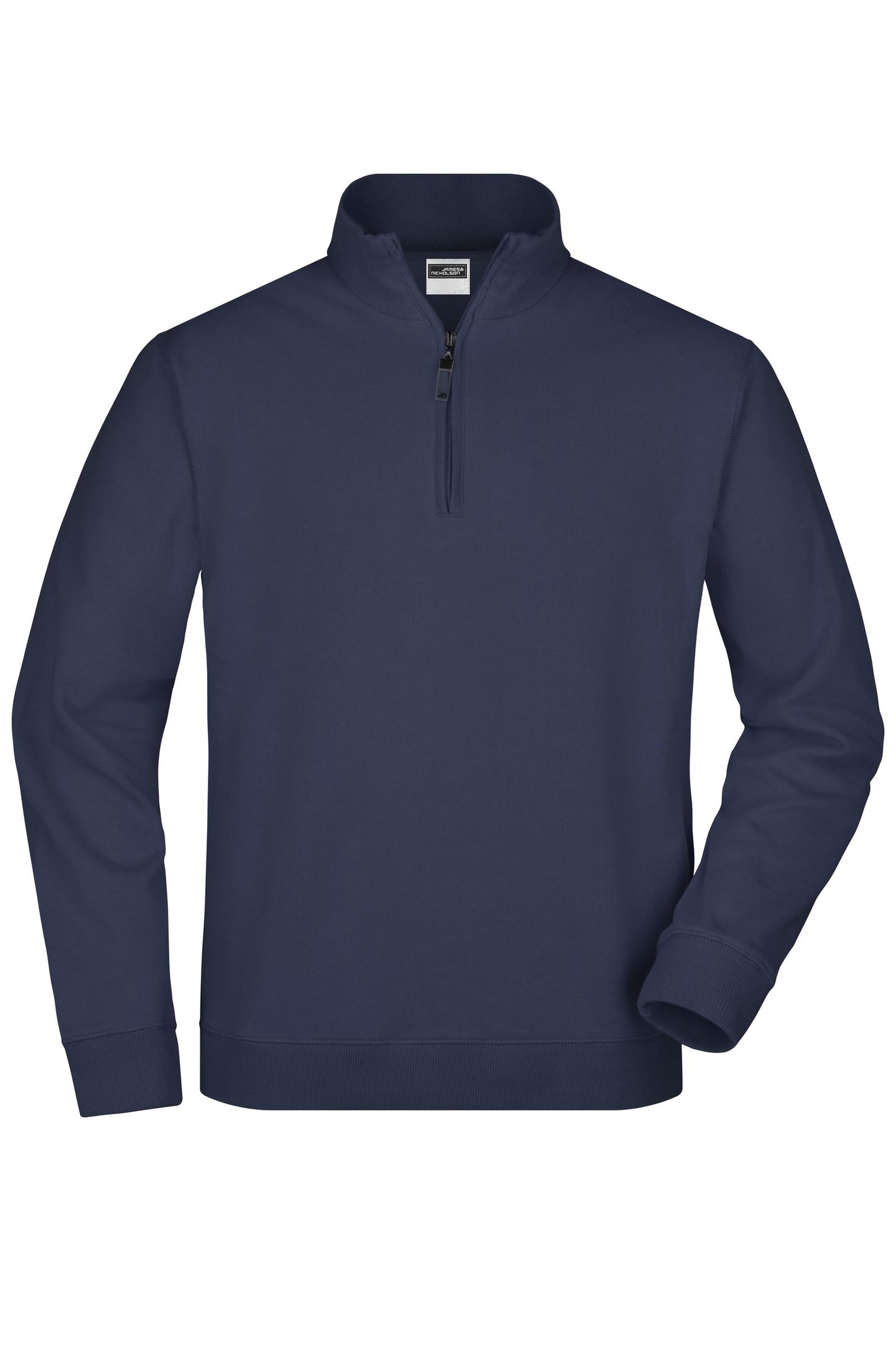 Sweatshirt com Gola Alta e Zíper Curto
