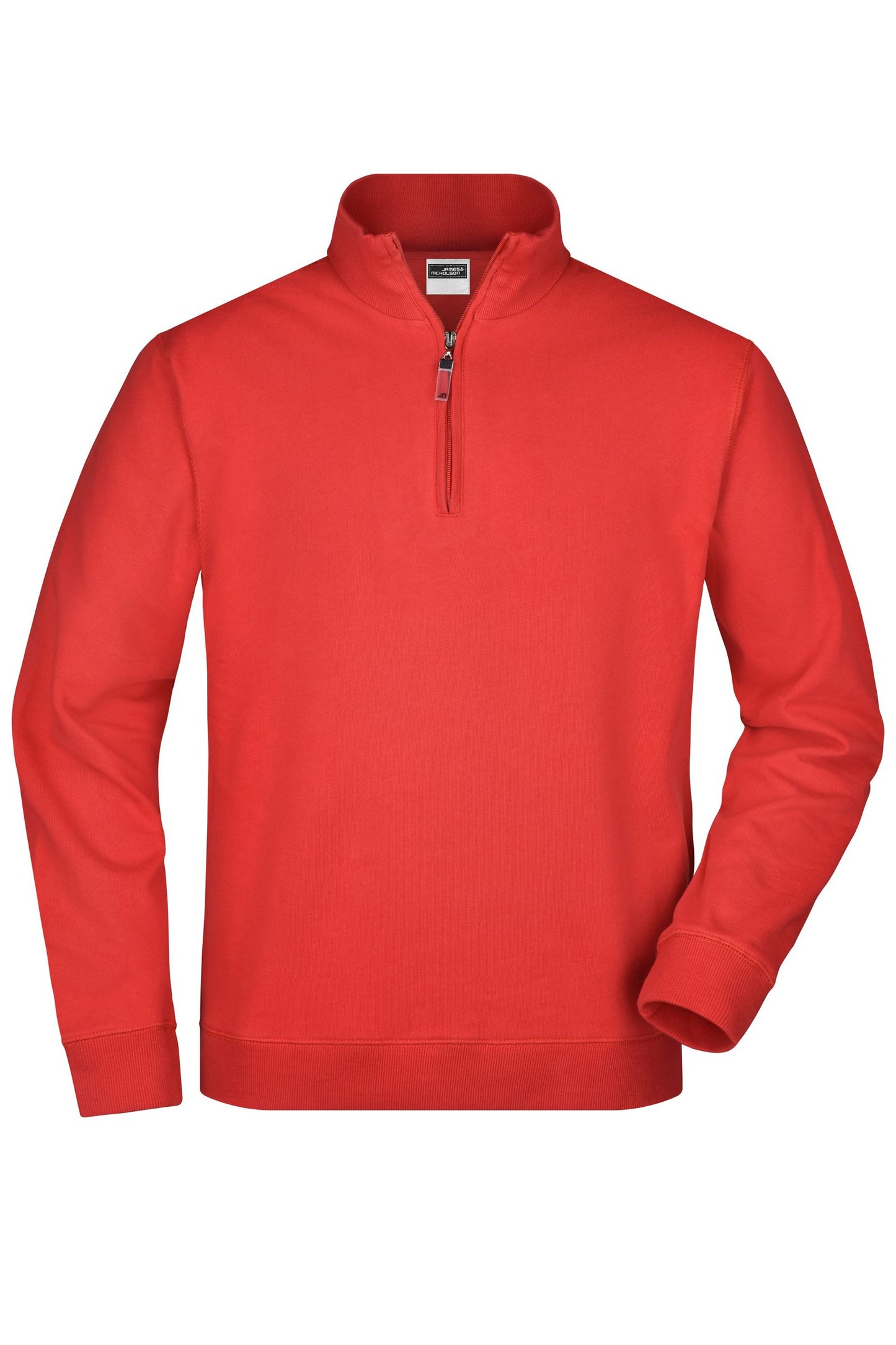 Sweatshirt com Gola Alta e Zíper Curto