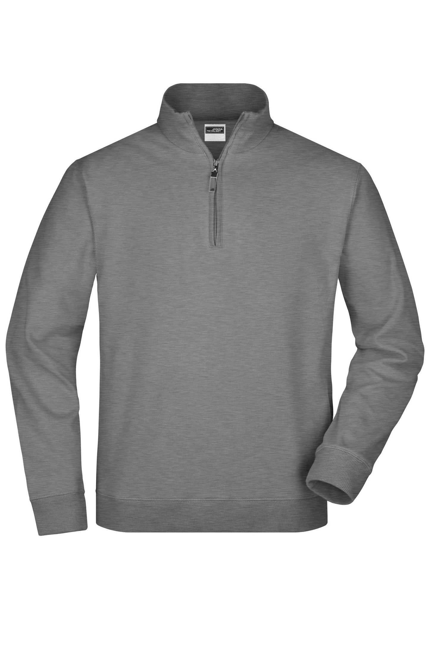Sweatshirt com Gola Alta e Zíper Curto