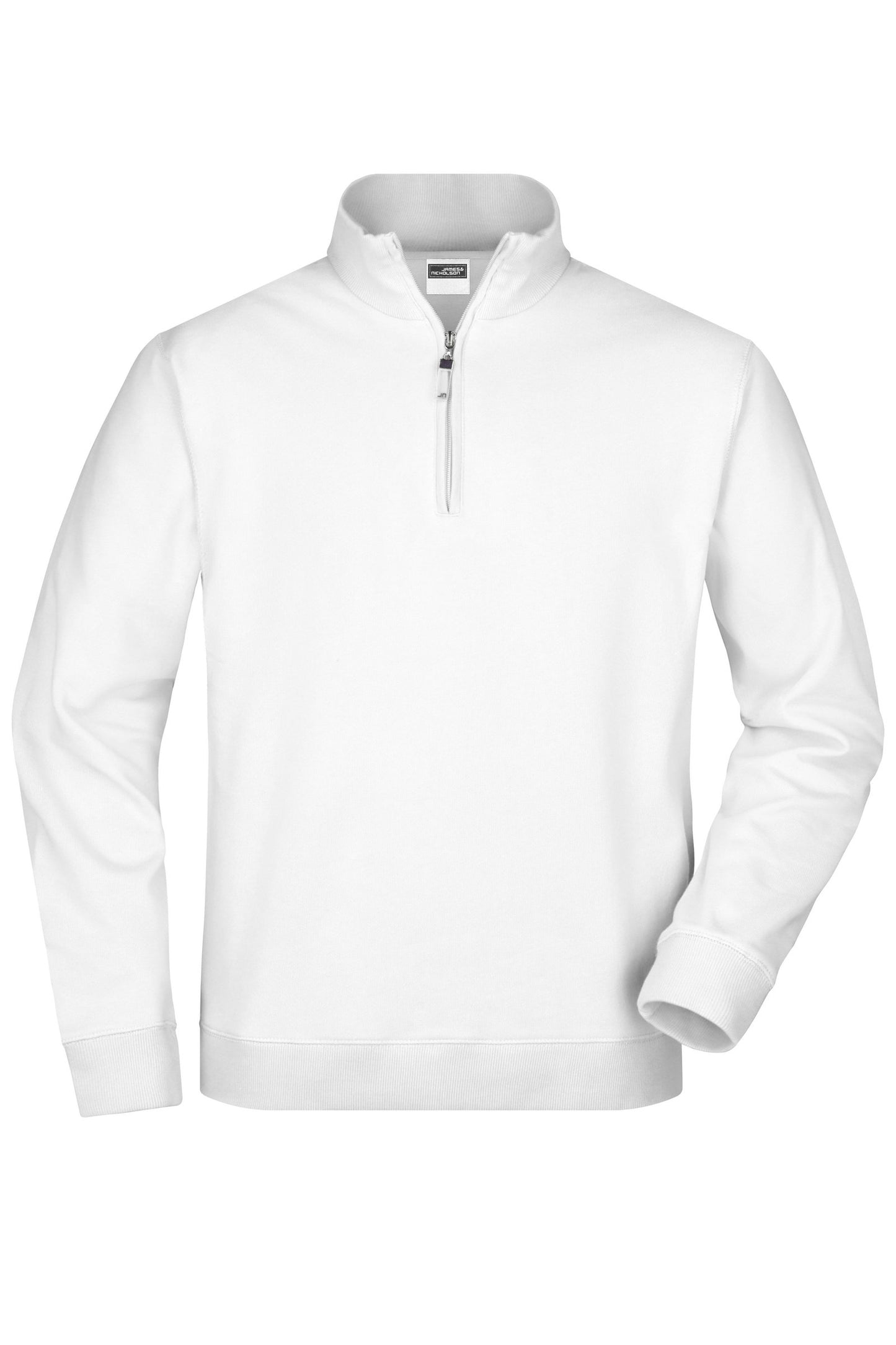 Sweatshirt com Gola Alta e Zíper Curto