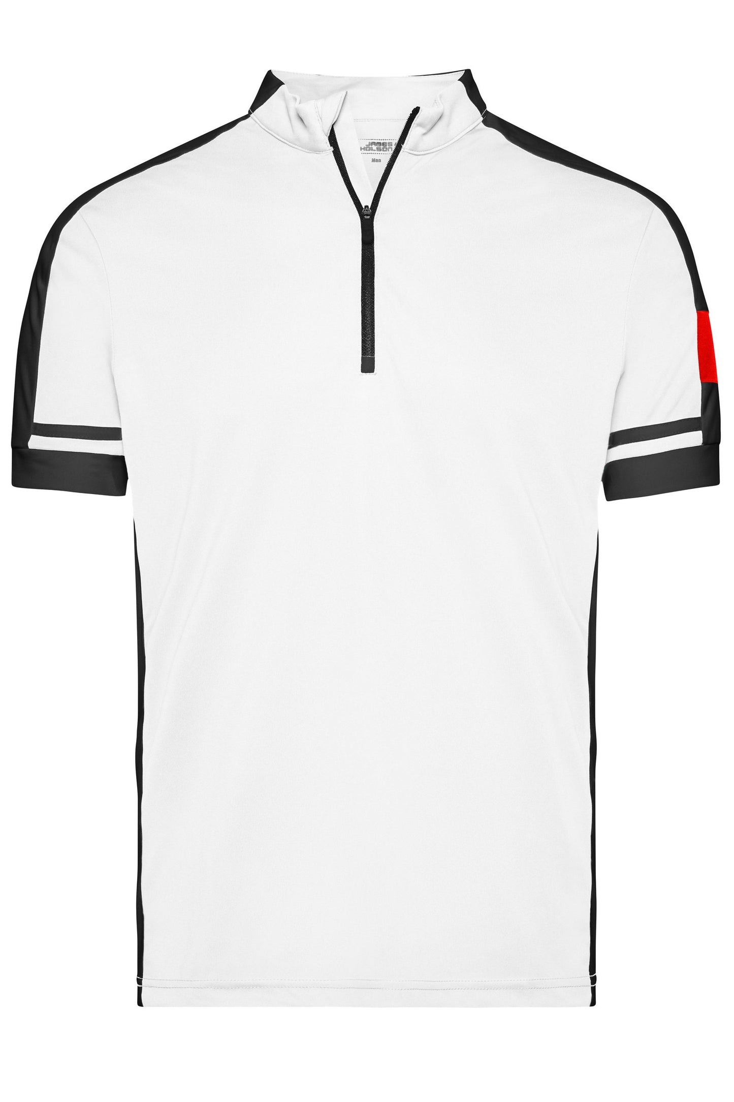 T-shirt ciclismo masculina com meio fecho