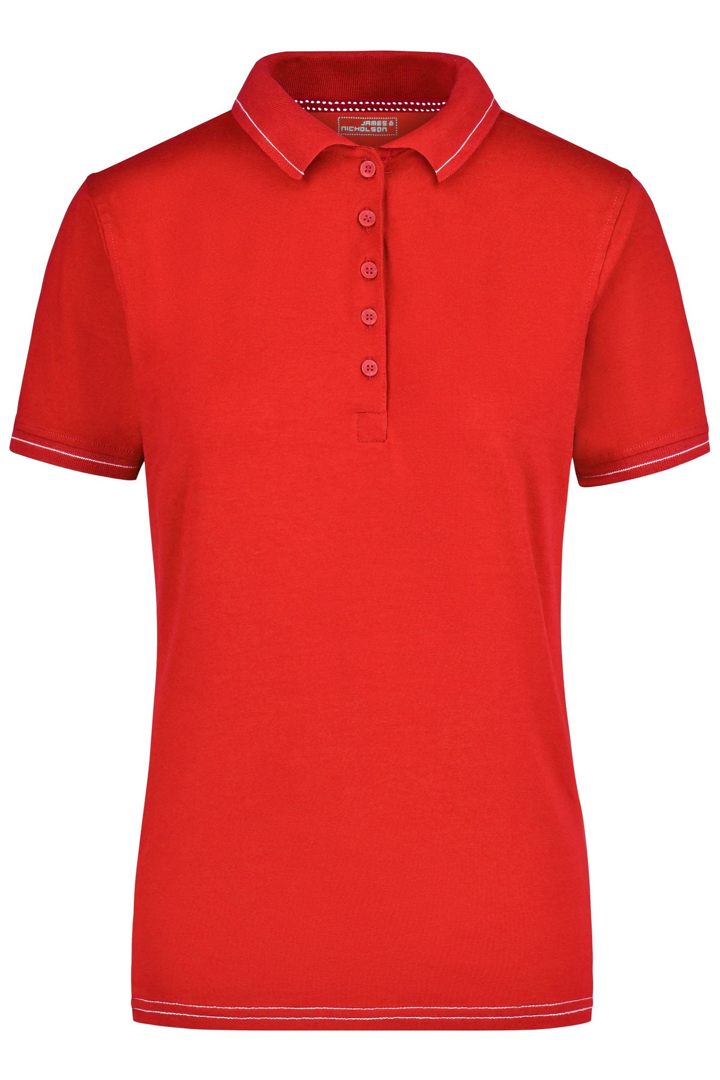 Polo Elástico Feminino com Risca Contrastante