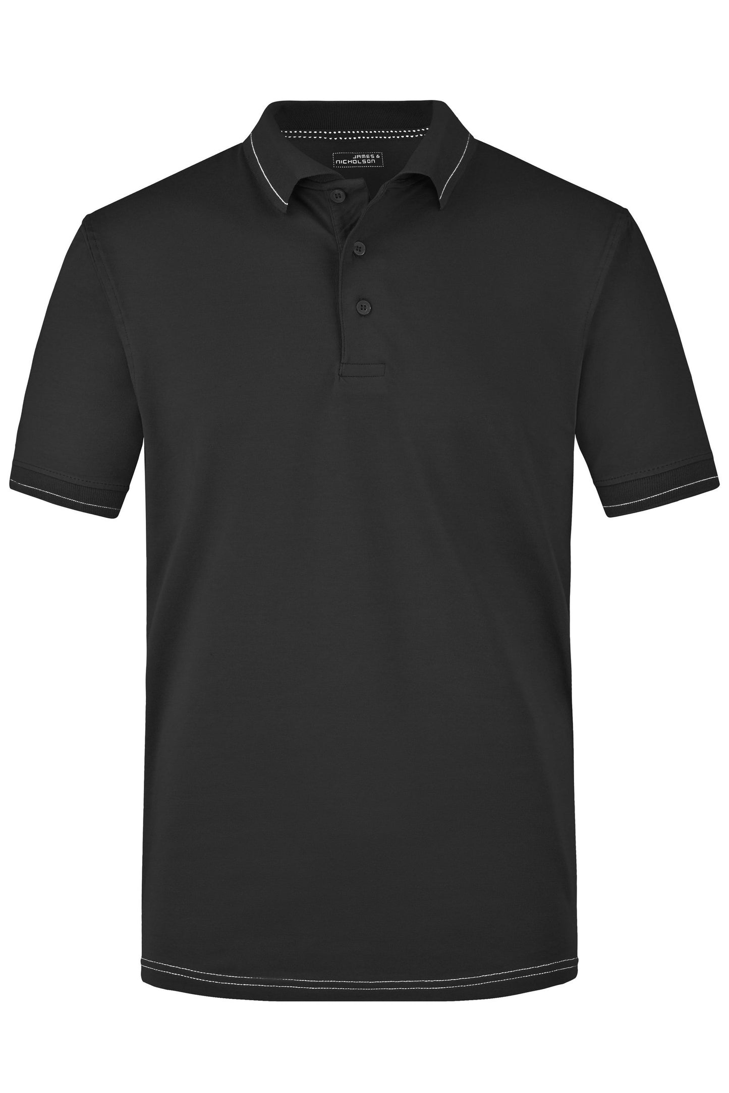 Polo Elástico Masculino com Risca Contrastante