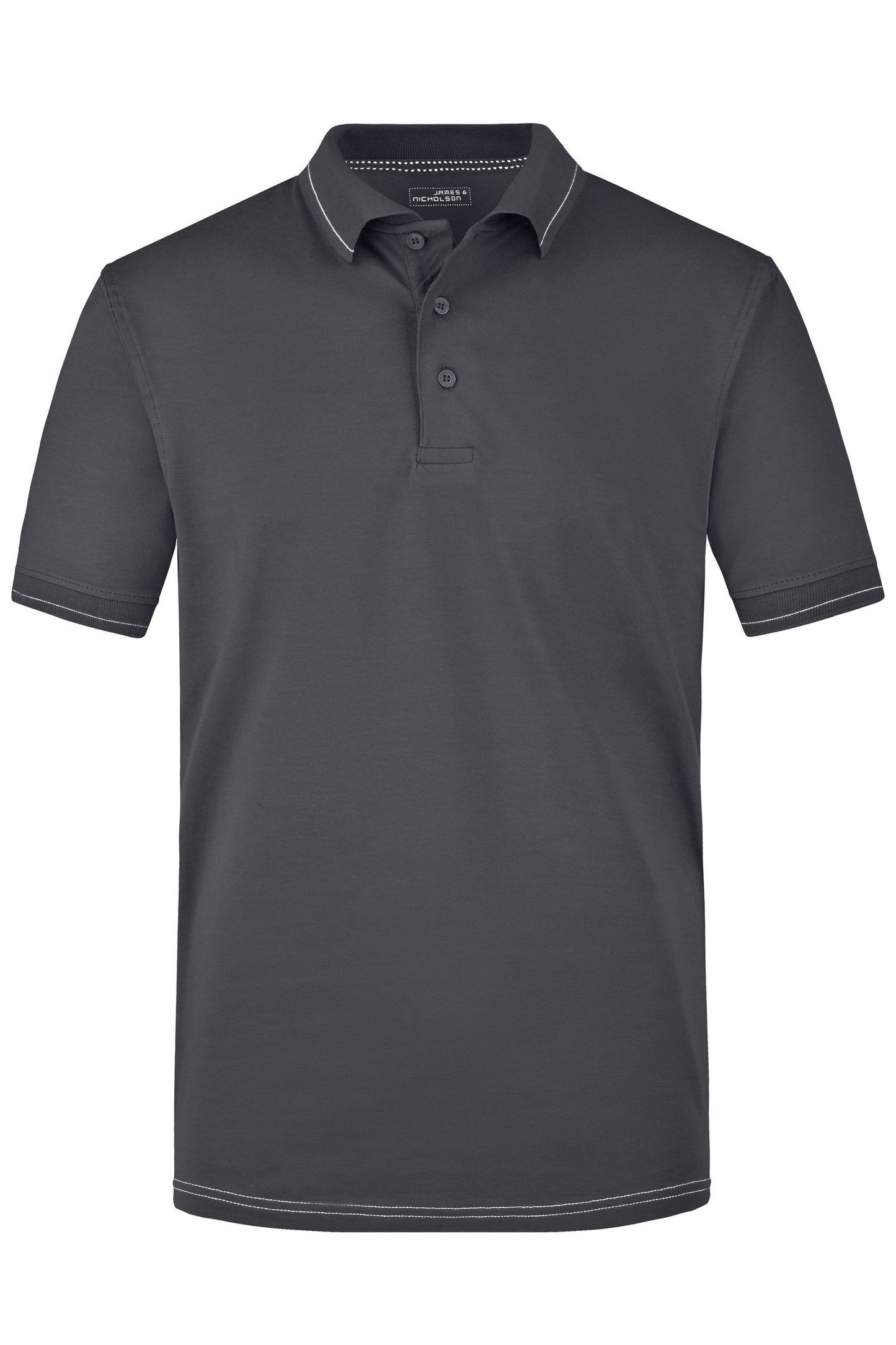 Polo Elástico Masculino com Risca Contrastante
