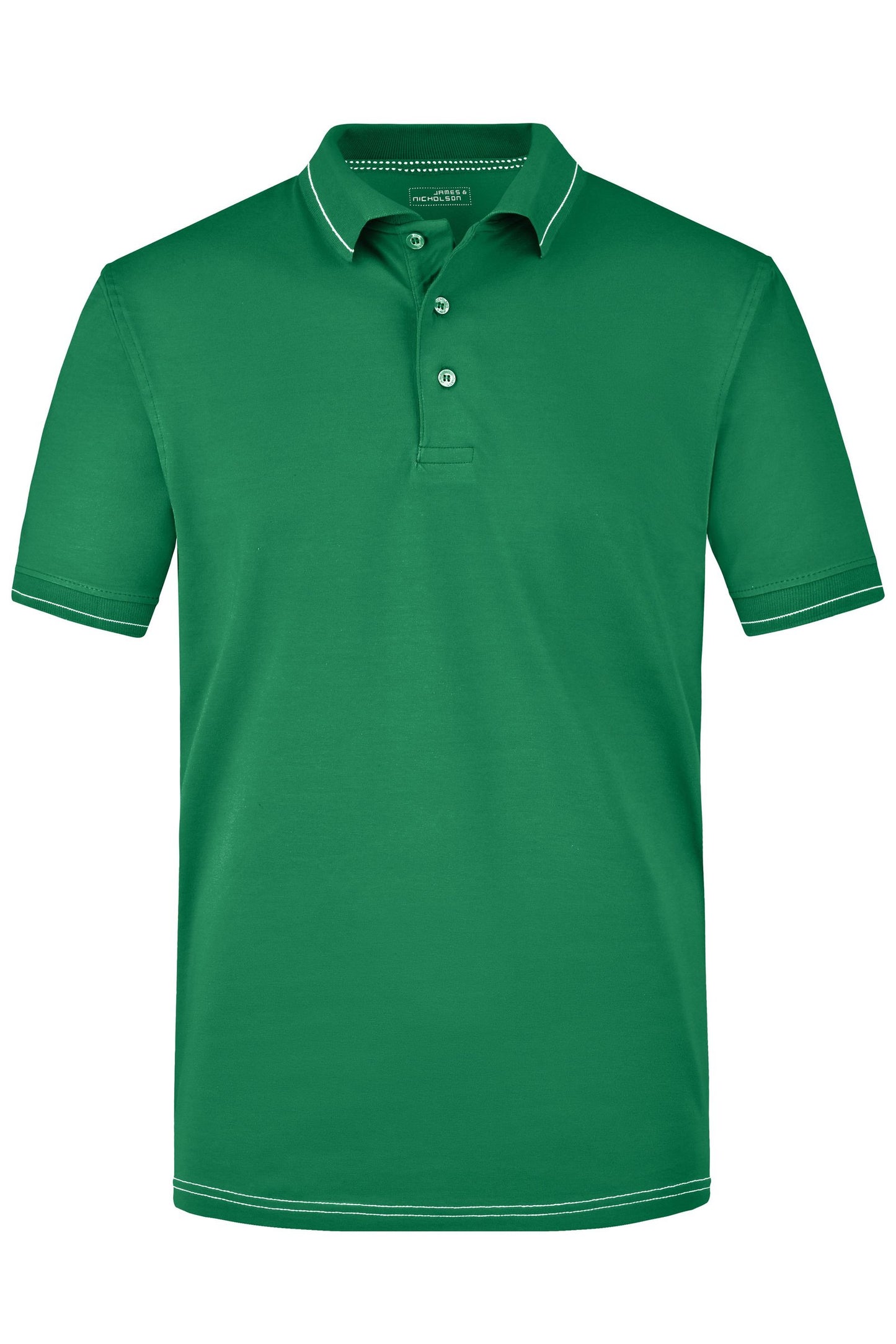 Polo Elástico Masculino com Risca Contrastante