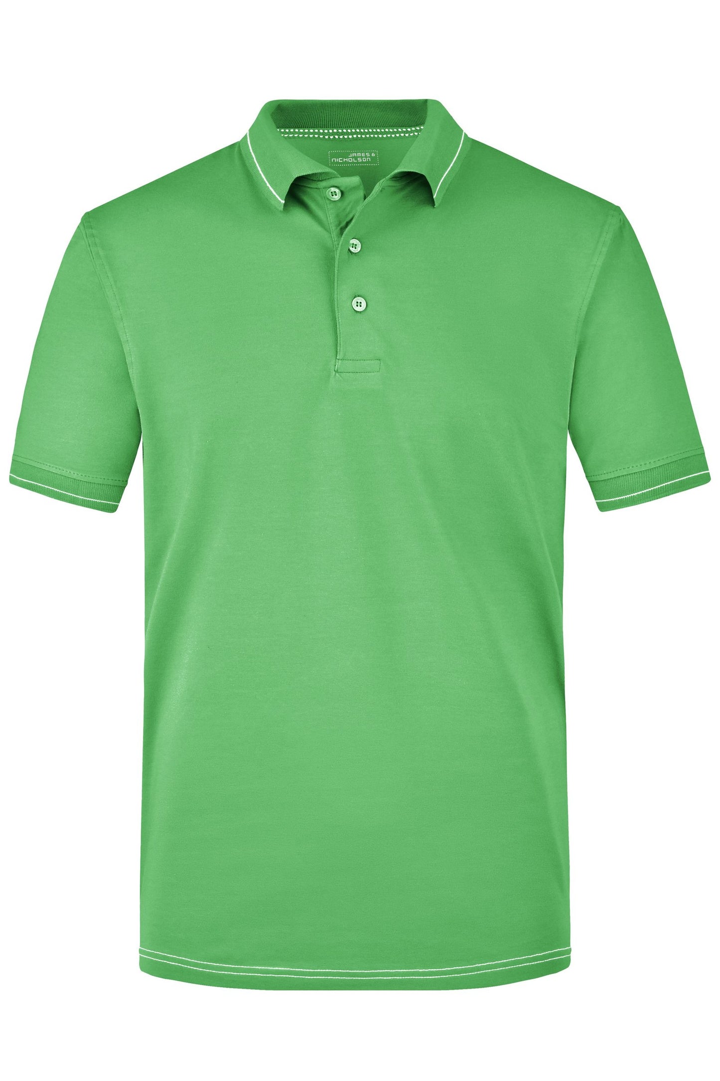 Polo Elástico Masculino com Risca Contrastante