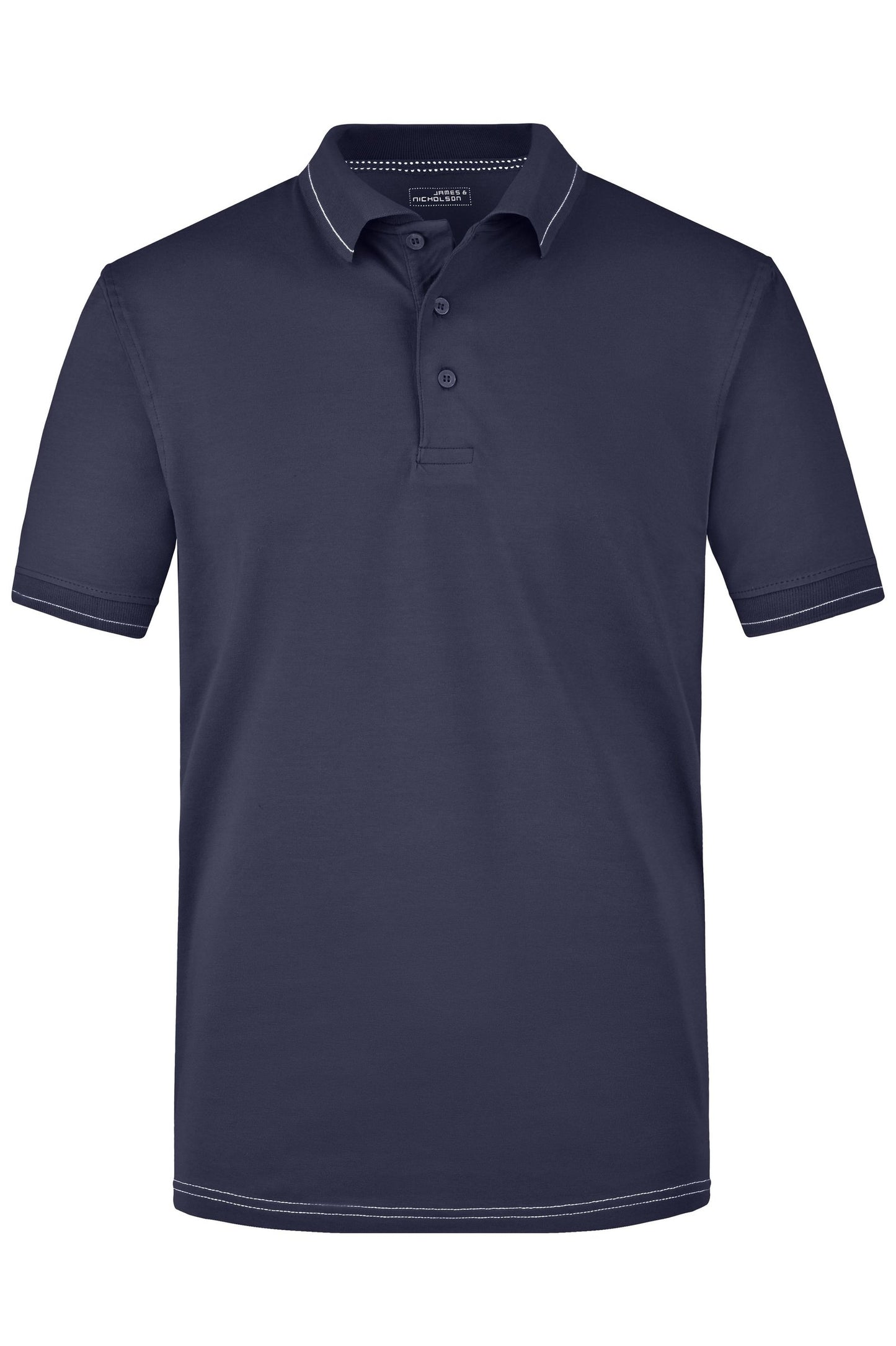 Polo Elástico Masculino com Risca Contrastante