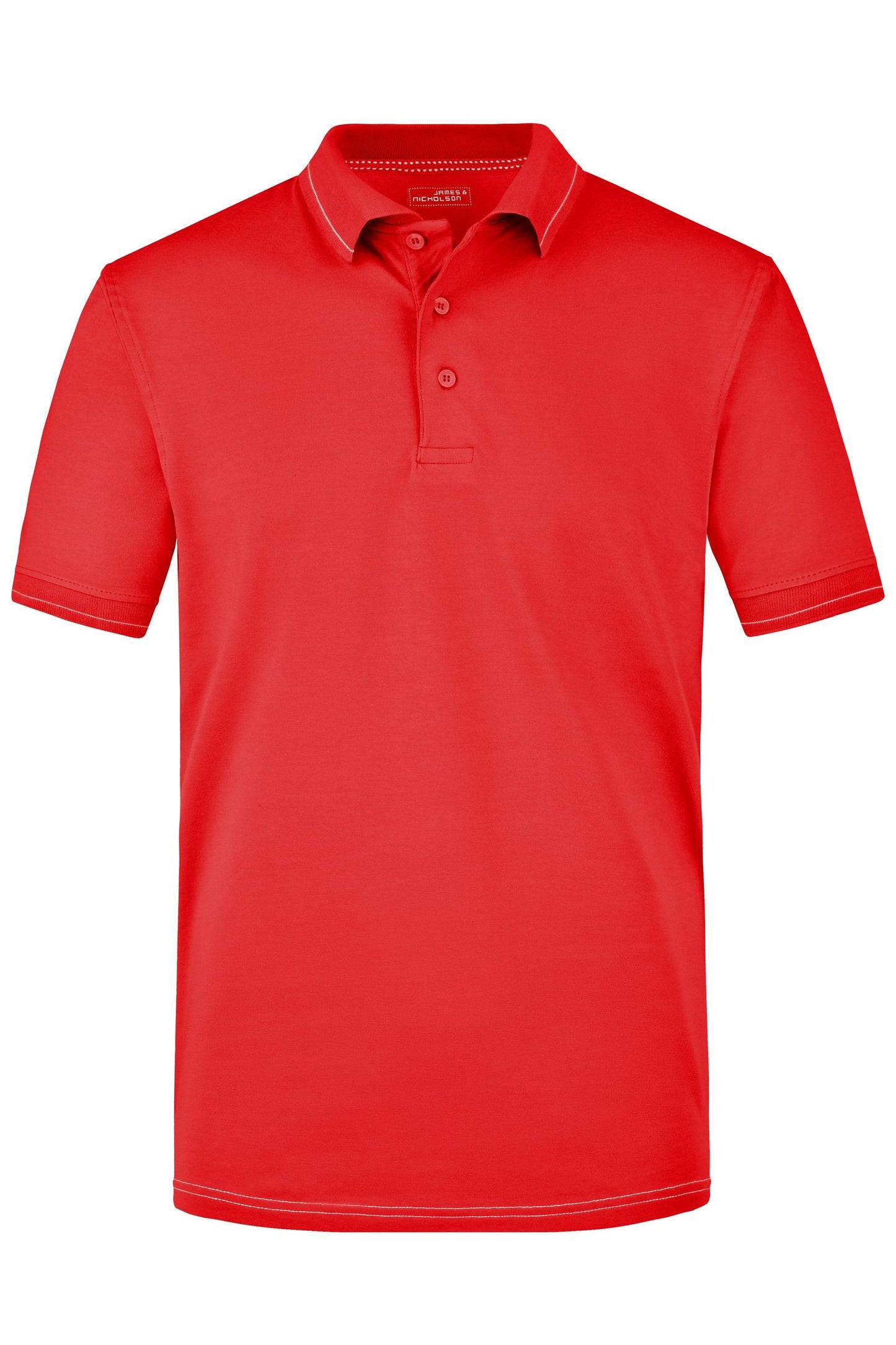 Polo Elástico Masculino com Risca Contrastante