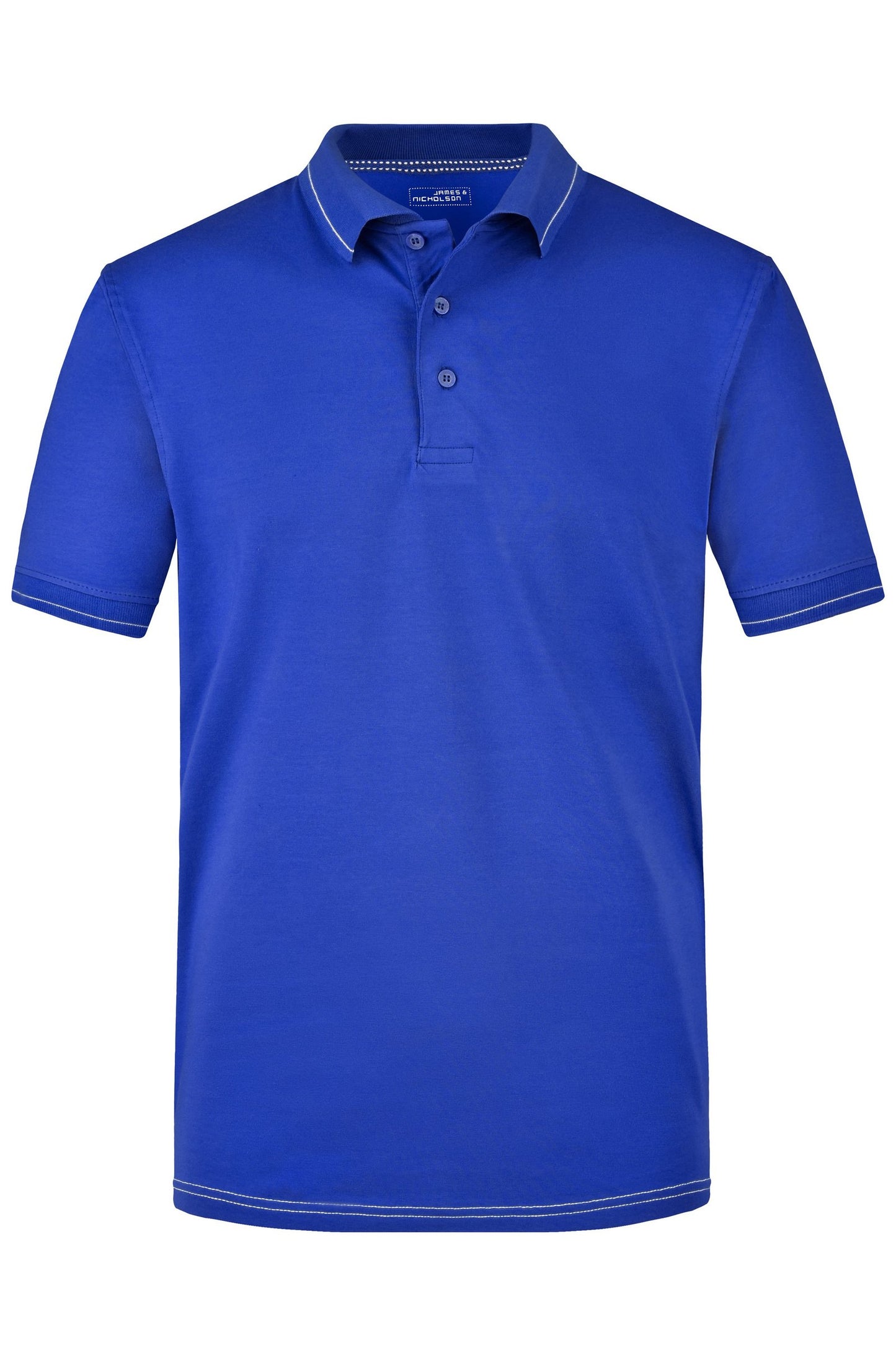 Polo Elástico Masculino com Risca Contrastante