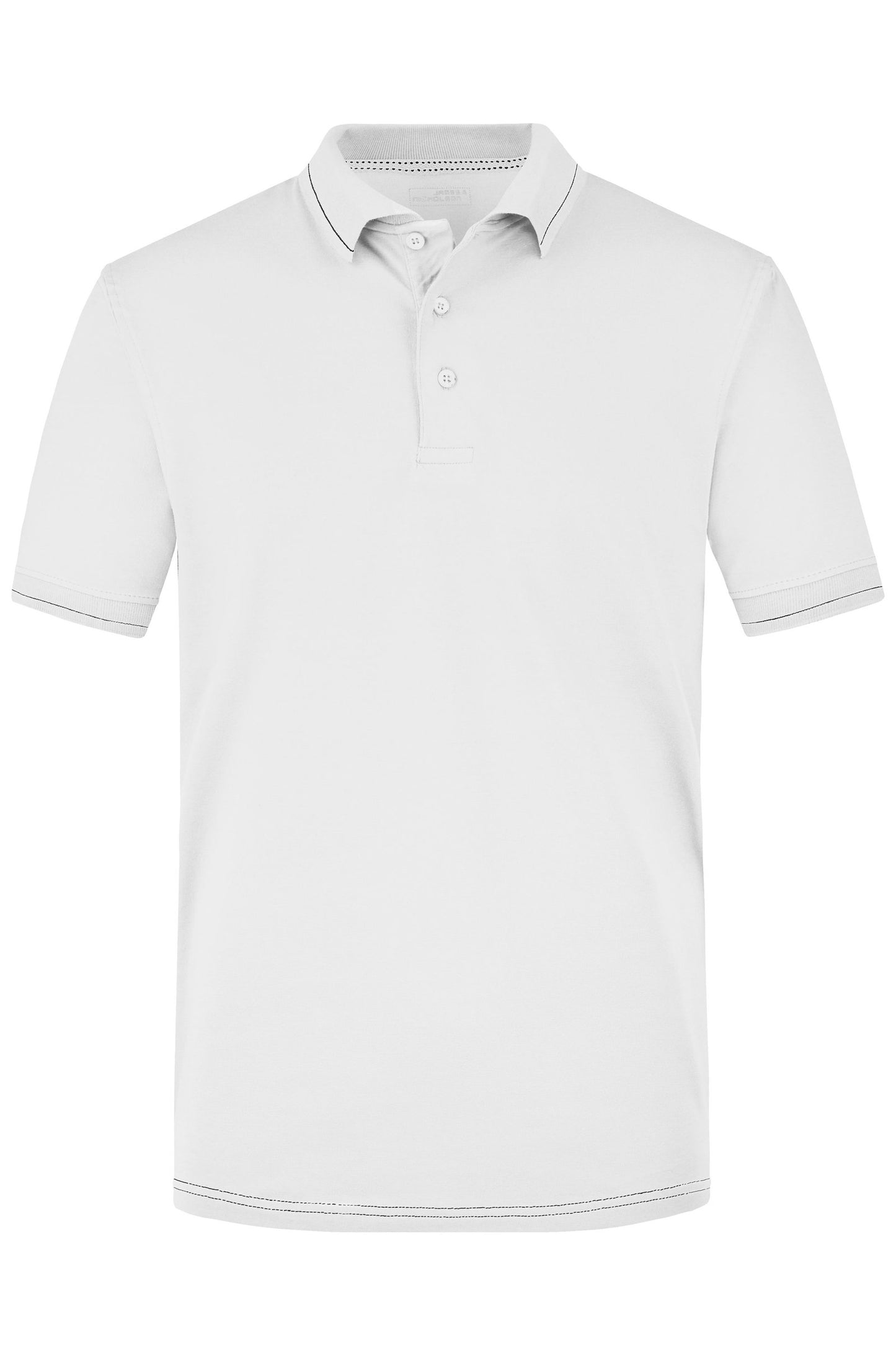 Polo Elástico Masculino com Risca Contrastante