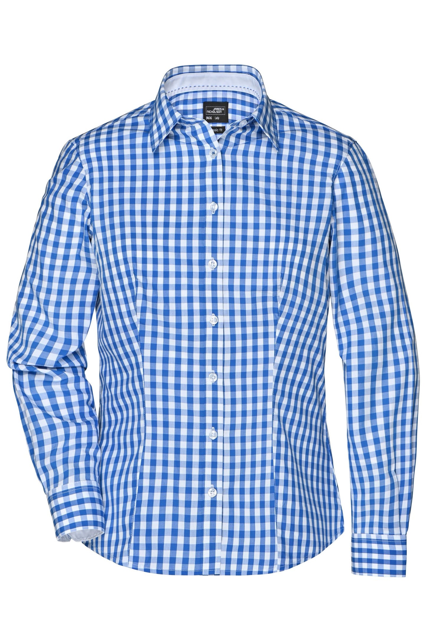 Blusa às Riscas com Detalhes Contrastantes para Senhora