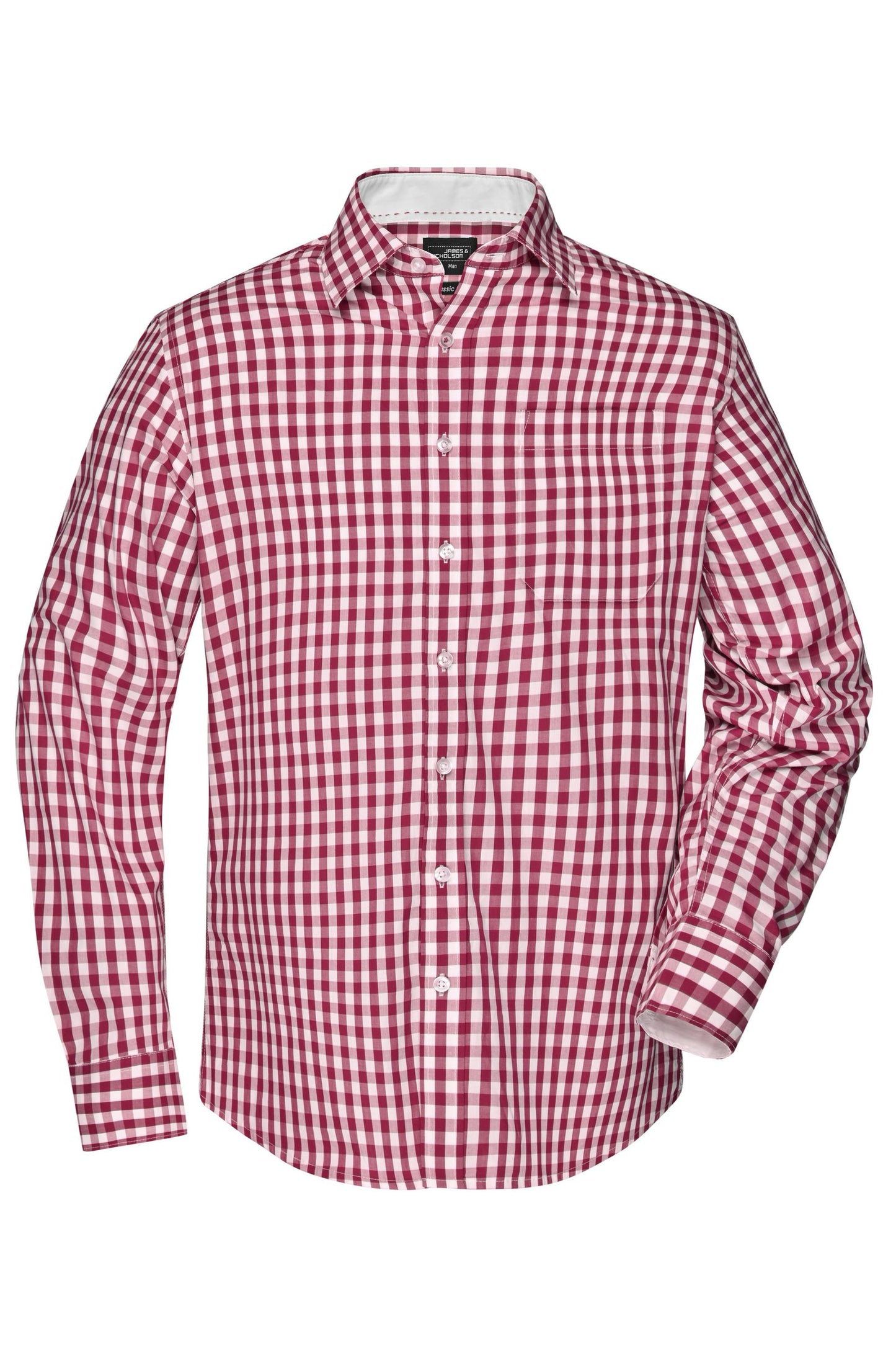 Camisa Homem Xadrez com Detalhes Contrastantes
