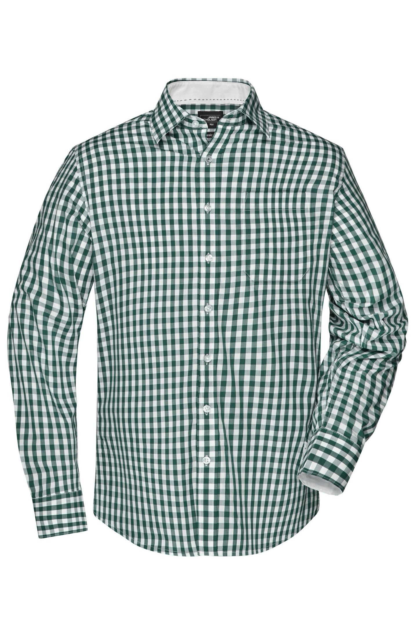 Camisa Homem Xadrez com Detalhes Contrastantes