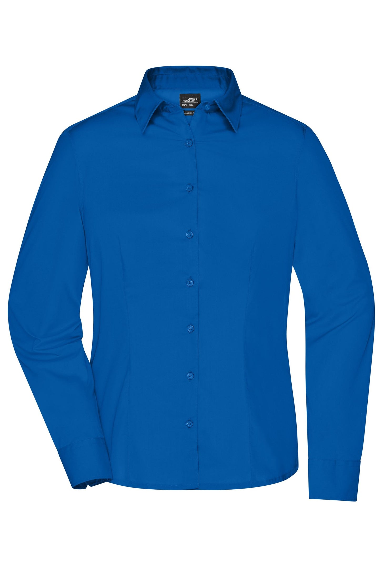 Camisa Senhora Manga Comprida em Tecido Misturado