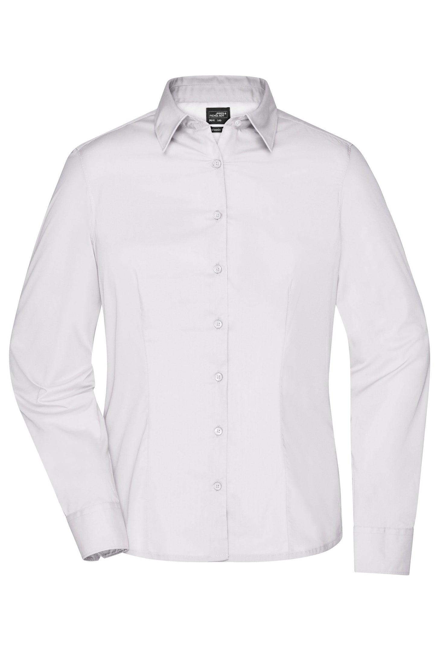 Camisa Senhora Manga Comprida em Tecido Misturado